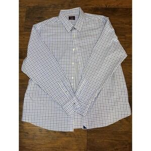 UNTUCKit Shirt Adult XL Blue Plaid Button Long Sleeve Casual Cotton Wrinkle Free